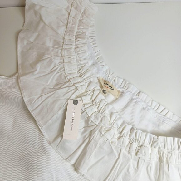 Anthropologie Porridge Ruffled One-Shoulder Top - Picture 4 of 7